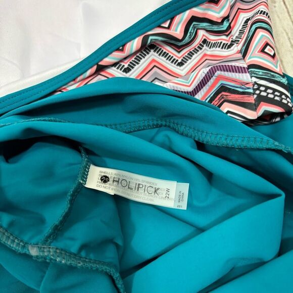 Holipick Blouson Swim Tops Tummy Control Tankini Top - Picture 5 of 7